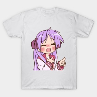 blushing laughing kagami hiiragi / lucky star T-Shirt